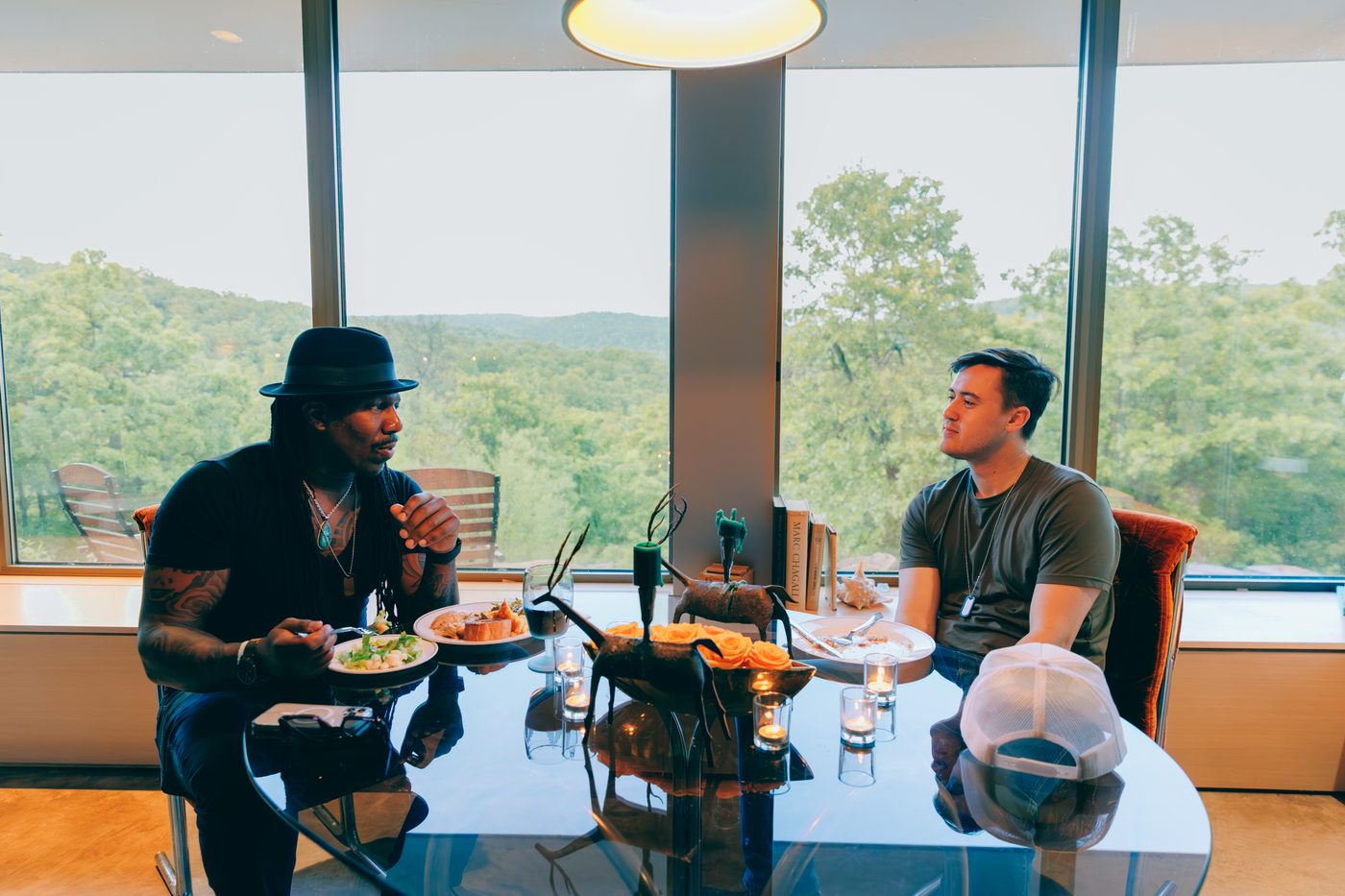 Dinner conversation during Breakout visit